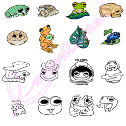 frog art designs